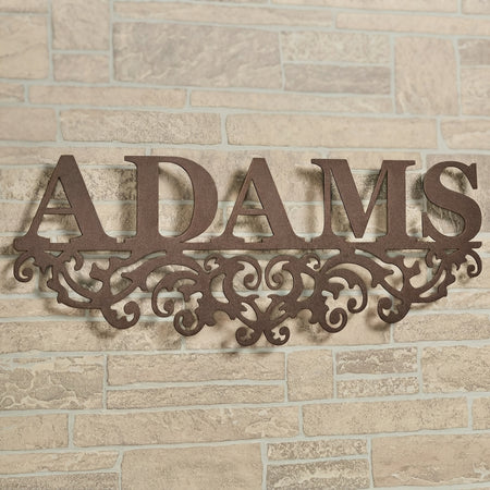 Personalized Family Name Metal Wall Sign – 36 Inch