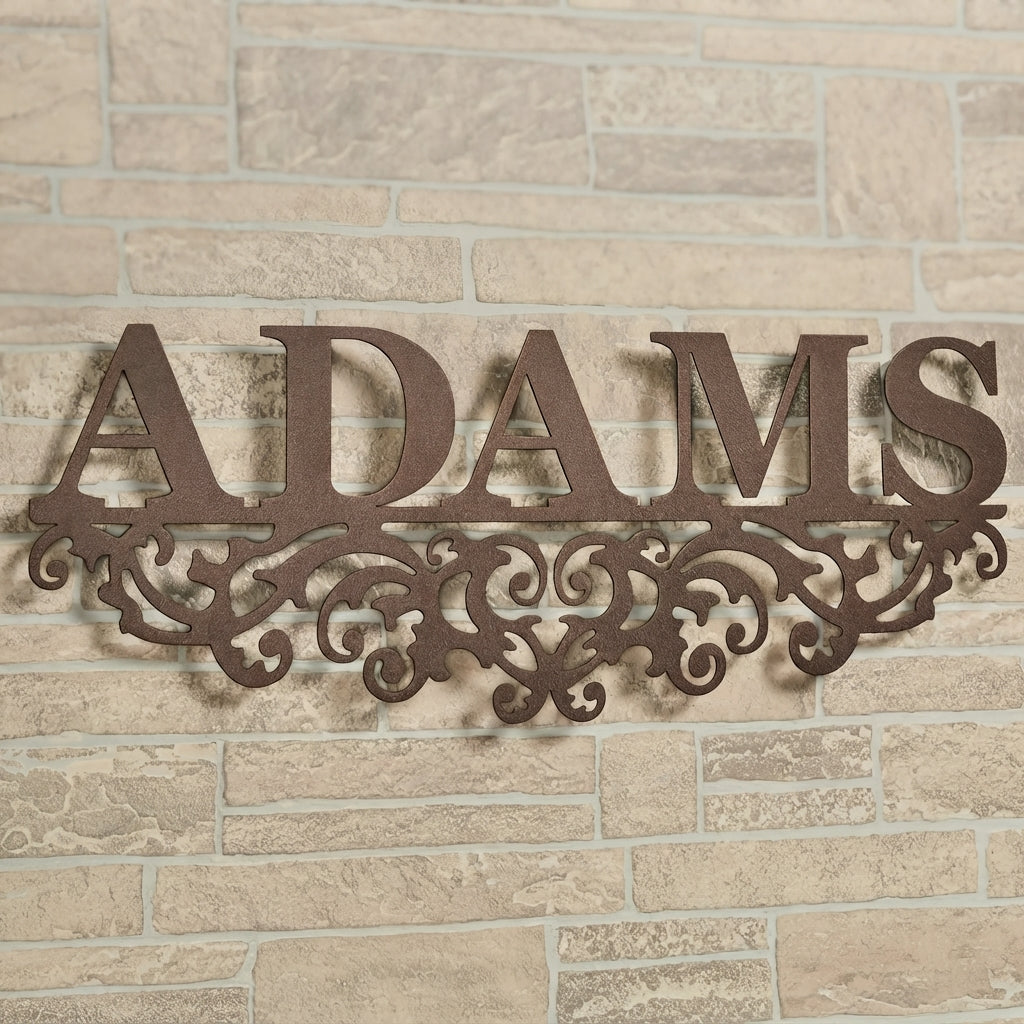 Richies Home Personalized Family Name Metal Wall Sign – 36 Inch