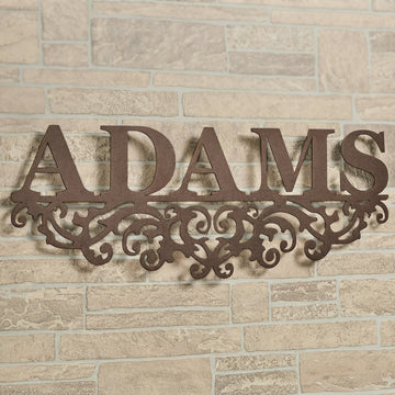 Richies Home Personalized Family Name Metal Wall Sign – 36 Inch