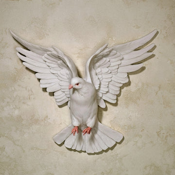 Richies Home Flying Dove Dimensional Wall Accent – Bisque White