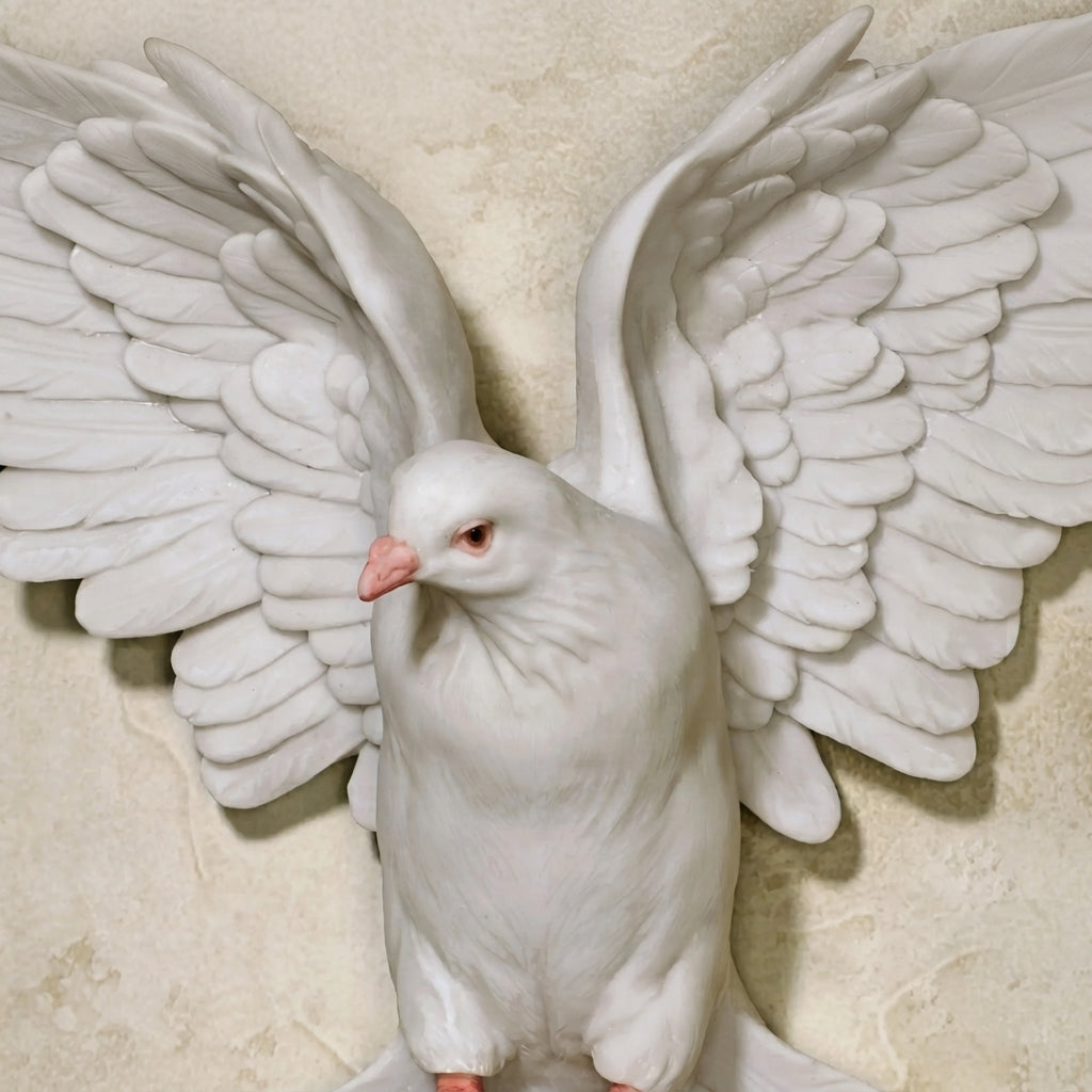 Richies Home Flying Dove Dimensional Wall Accent – Bisque White